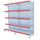 Gondola Parede 196 Amapa Flex 60 Kit 2 Metros Branco Fx Verm