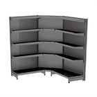 Gondola Parede 196 Amapa Flex 60 Kit 2m 1 Canto Preto Fx Cin