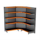 Gondola Parede 196 Amapa Flex 60 Kit 2m 1 Canto Preto Fx Lar