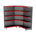 Gondola Parede 196 Amapa Flex 60 Kit 2m 1 Canto Preto Fx Ver