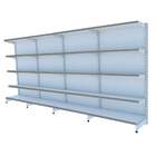 Gondola Parede 196 Amapa Flex 60 Kit 4 Metros Branco Fx Cinz