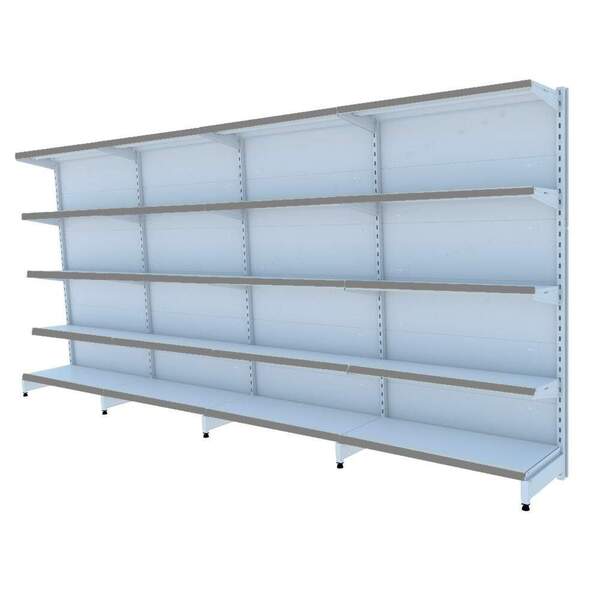 Gondola Parede 196 Amapa Flex 60 Kit 4 Metros Branco Fx Cinz