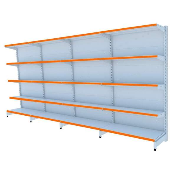 Gondola Parede 196 Amapa Flex 60 Kit 4 Metros Branco Fx Lara