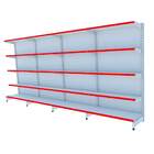 Gondola Parede 196 Amapa Flex 60 Kit 4 Metros Branco Fx Verm