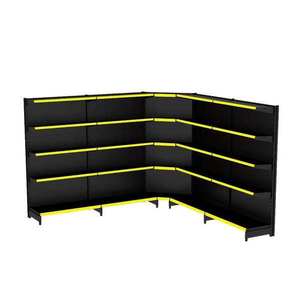 Gondola Parede 196 Amapa Flex 60 Kit 4m 1 Canto Preto Fx Ama