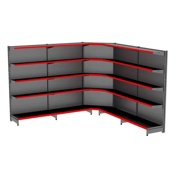 Gondola Parede 196 Amapa Flex 60 Kit 4m 1 Canto Preto Fx Ver