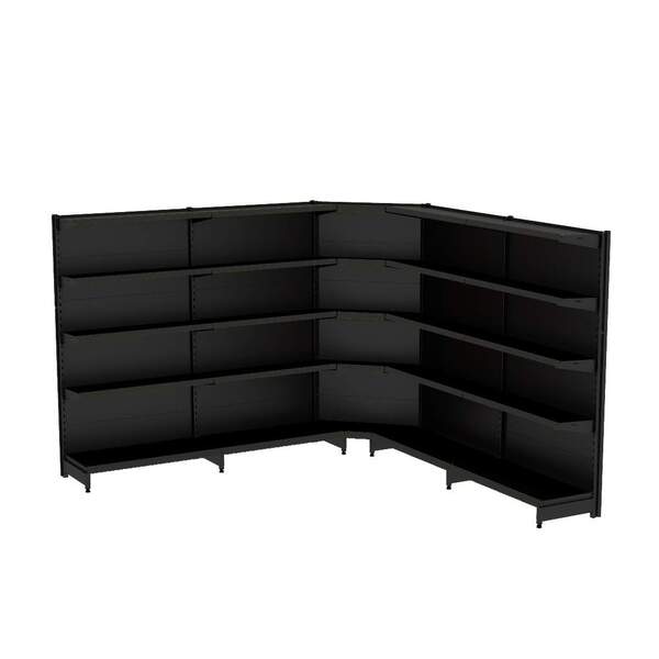 Gondola Parede 196 Amapa Flex 60 Kit 4m 1 Canto Preto Spetiq