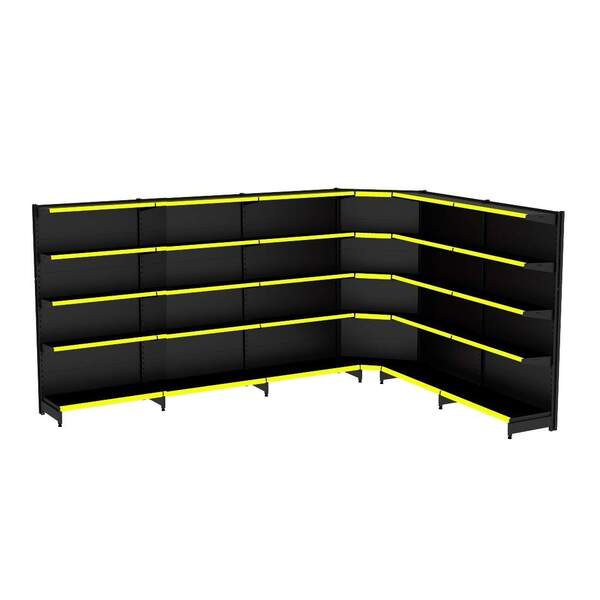 Gondola Parede 196 Amapa Flex 60 Kit 5m 1 Canto Preto Fx Ama