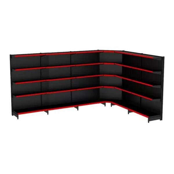 Gondola Parede 196 Amapa Flex 60 Kit 5m 1 Canto Preto Fx Ver