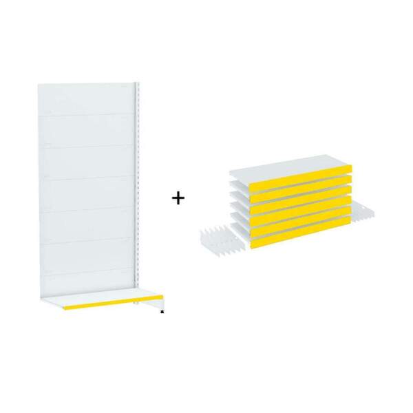 Gondola Parede 196 Amapa Flex Continua Branco 7 Band Pe Amare