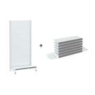 Gondola Parede 196 Amapa Flex Inicial Branco 7 Band Pe Cinza