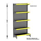 Gondola Parede 196 Amapa Flex Inicial Preto 5 Bandejas Pe Am