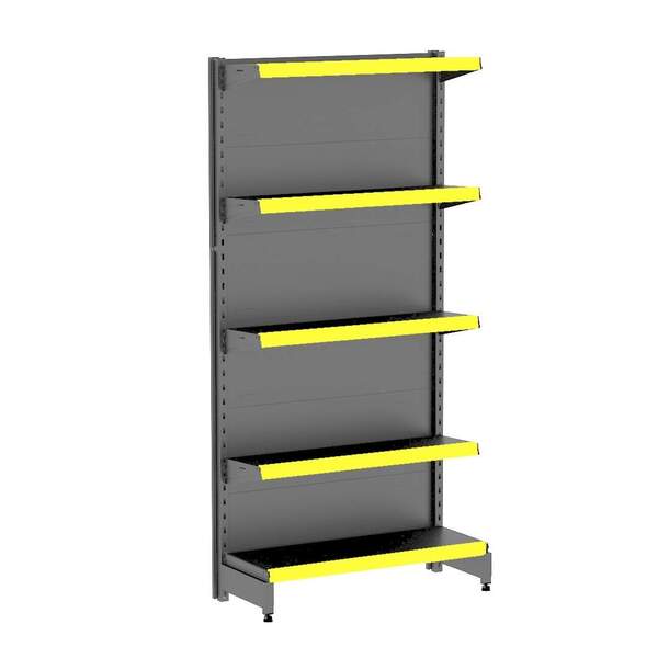 Gondola Parede 196 Amapa Flex Inicial Preto 5 Bandejas Pe Am