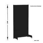 Gondola Parede 196 Amapa Flex Inicial Preto Sem Bandejas - Am