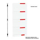 Gondola Parede 196 Amapa Flex Kit 2 Metros 1 Canto Branco Pe