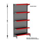 Gondola Parede 196 Amapa Flex Kit 2 Metros 1 Canto Preto Pe V