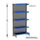 Gondola Parede 196 Amapa Flex Kit 3 Metros 1 Canto Preto Pe A