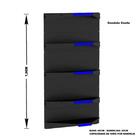 Gondola Parede 196 Amapa Flex Kit 3 Metros 1 Canto Preto Pe A