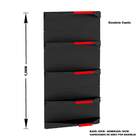 Gondola Parede 196 Amapa Flex Kit 3 Metros 1 Canto Preto Pe V