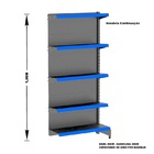 Gondola Parede 196 Amapa Flex Kit 3 Metros Preto Pe Az - Amapá