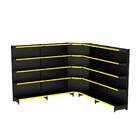 Gondola Parede 196 Amapa Flex Kit 4 Metros 1 Canto Preto Pe A