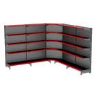 Gondola Parede 196 Amapa Flex Kit 4 Metros 1 Canto Preto Pe V