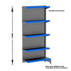 Gondola Parede 196 Amapa Flex Kit 4 Metros Preto Pe Az - Amapá