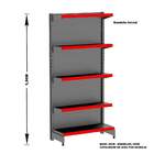 Gondola Parede 196 Amapa Flex Kit 5 Metros 1 Canto Preto Pe V