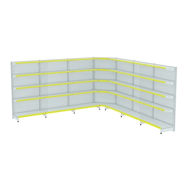 Gondola Parede 196 Amapa Flex Kit 6 Metros 1 Canto Branco - A