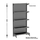 Gondola Parede 196 Amapa Flex Kit 7 Metros 1 Canto Preto Spe