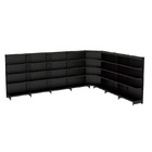 Gondola Parede 196 Amapa Flex Kit 7 Metros 1 Canto Preto Spe