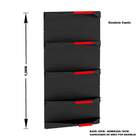 Gondola Parede 196 Amapa Flex Kit 8 Metros 1 Canto Preto Pe V