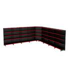 Gondola Parede 196 Amapa Flex Kit 8 Metros 1 Canto Preto Pe V