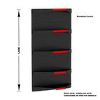 Gondola Parede 196 Amapa Flex Kit 9 Metros 1 Canto Preto Pe V