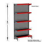 Gondola Parede 196 Amapa Flex Kit 9 Metros 1 Canto Preto Pe V