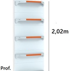 Gondola Parede 202 Amapa Fit Kit 4 Metros 1 Canto Porta Etiqu
