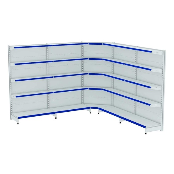 Gondola Parede 202 Amapa Fit Kit 4 Metros 1 Canto Porta Etiqu