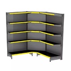 Gondola Parede 202 Fit Ate 2 Metros 1 Canto Preto 15b Pe Amar