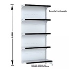 Gondola Parede 202 Fit Ate 2 Metros Branco 10 Bandeja Pe Preto