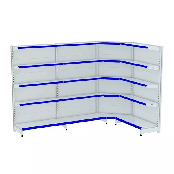 Gondola Parede 202 Fit Ate 3 Metros 1 Canto Branco 20b Pe Azul