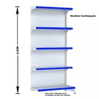 Gondola Parede 202 Fit Ate 3 Metros 1 Canto Branco 20b Pe Azul