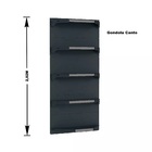 Gondola Parede 202 Fit Ate 3 Metros 1 Canto Preto 20b Pe Cinza