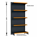 Gondola Parede 202 Fit Ate 3 Metros 1 Canto Preto 20b Pe Lara