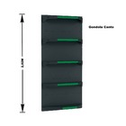 Gondola Parede 202 Fit Ate 3 Metros 1 Canto Preto 20b Pe Verde