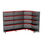 Gondola Parede 202 Fit Ate 3 Metros 1 Canto Preto 20b Pe Verm