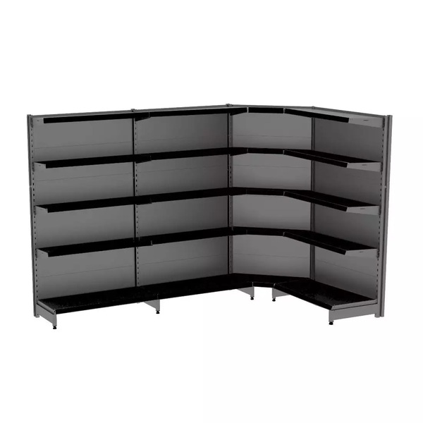 Gondola Parede 202 Fit Ate 3 Metros 1 Canto Preto 20b Sp Etiq