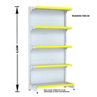 Gondola Parede 202 Fit Ate 3 Metros Branco 15 Bandeja Pe Amar