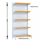 Gondola Parede 202 Fit Ate 3 Metros Branco 15 Bandeja Pe Lara