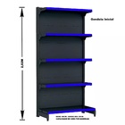 Gondola Parede 202 Fit Ate 3 Metros Preto 15 Bandeja Pe Azul