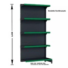 Gondola Parede 202 Fit Ate 3 Metros Preto 15 Bandeja Pe Verde